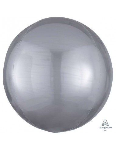 GLOBO 16" /40CM  Mylar Orbz   SILVER 1 Pz