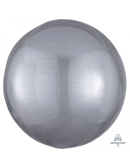 GLOBO 21"  Mylar Orbz JUMBO  SILVER 1 Pz ANAGRAM