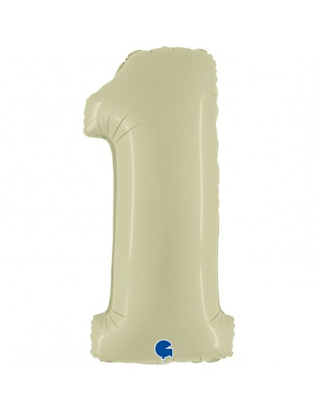 Globo 40" Mylar numero 1 Verde Oliva GRABO