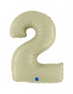 Globo 40" Mylar numero 2 Verde Oliva GRABO