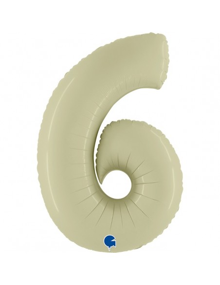 Globo 40" Mylar numero 6 Verde Oliva GRABO