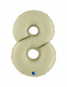 Globo 40" Mylar numero 8 Verde Oliva GRABO