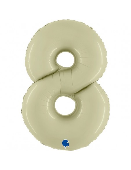Globo 40" Mylar numero 8 Verde Oliva GRABO