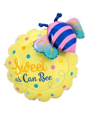 Globo 23" Mylar Multi Balloon Super Shape "Sweet as can Bee"