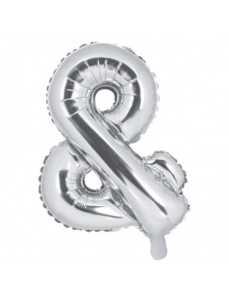 Globo 14" mylar Letra - Simbolo & Silver GRABO