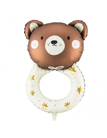 Globo Mylar 35" Super Shape Osito "Teddy Rattle" Party Deco