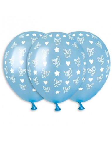 Gemar Standard 5" AS50 485 Baby Bows Baby Blue 100pz