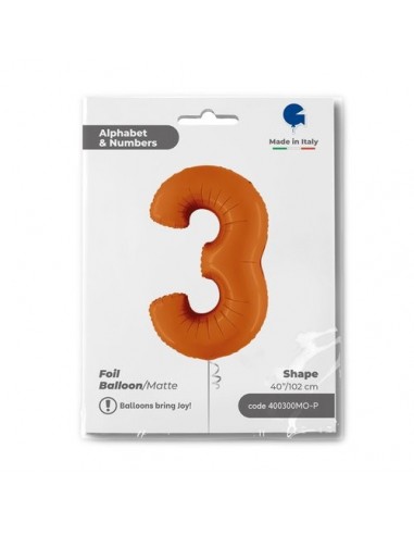 Number 3 Matte Orange 40inc GRABO