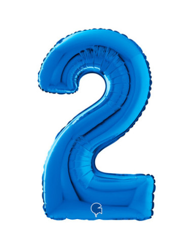 Globo 26" Number 2 Blue