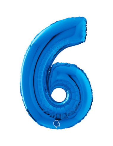 Globo 26"Number 6 Blue