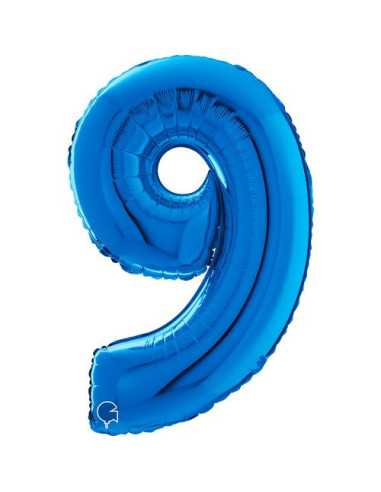 Globo 26"Number 9 Blue