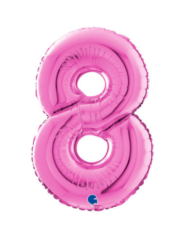 Globo 26"Number 8 Pink