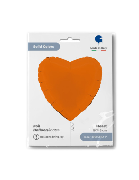 Heart 18inc Matte Orange 180000MO GRABO
