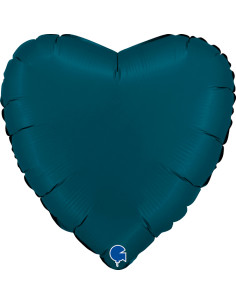 Heart 18inc Satin Petrol Blue GRABO