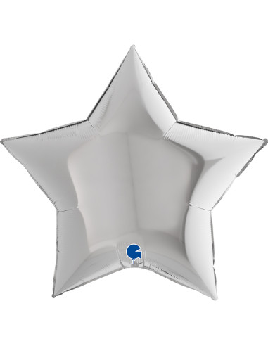 Globo 36" mylar Estrella Plata "Silver"