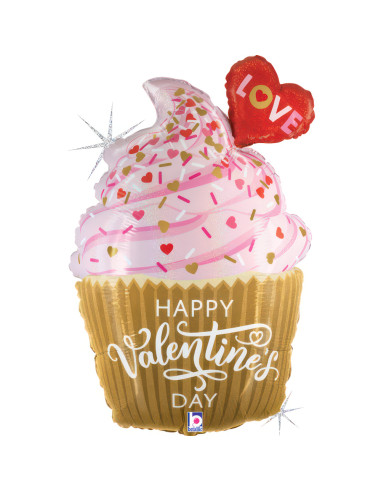 Globo 22"  Valentine Golden Cupcake